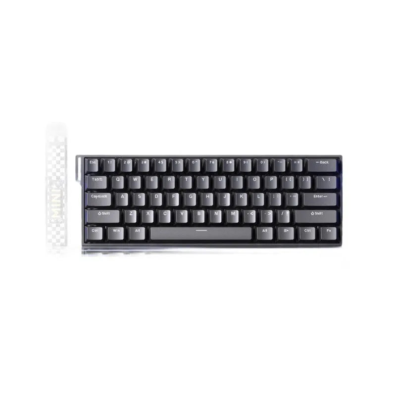 Magnetic axis mechanical keyboard with RGB lighting showing side engraving details