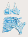 Women's bikini split swimsuit in first-class nylon, available in multiple colours and sizes