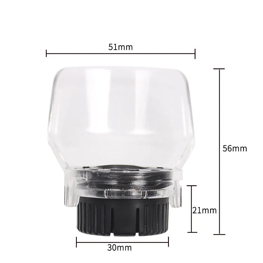 Transparent plastic safety cover for electric grinding machine ports measuring 17.5-19mm
