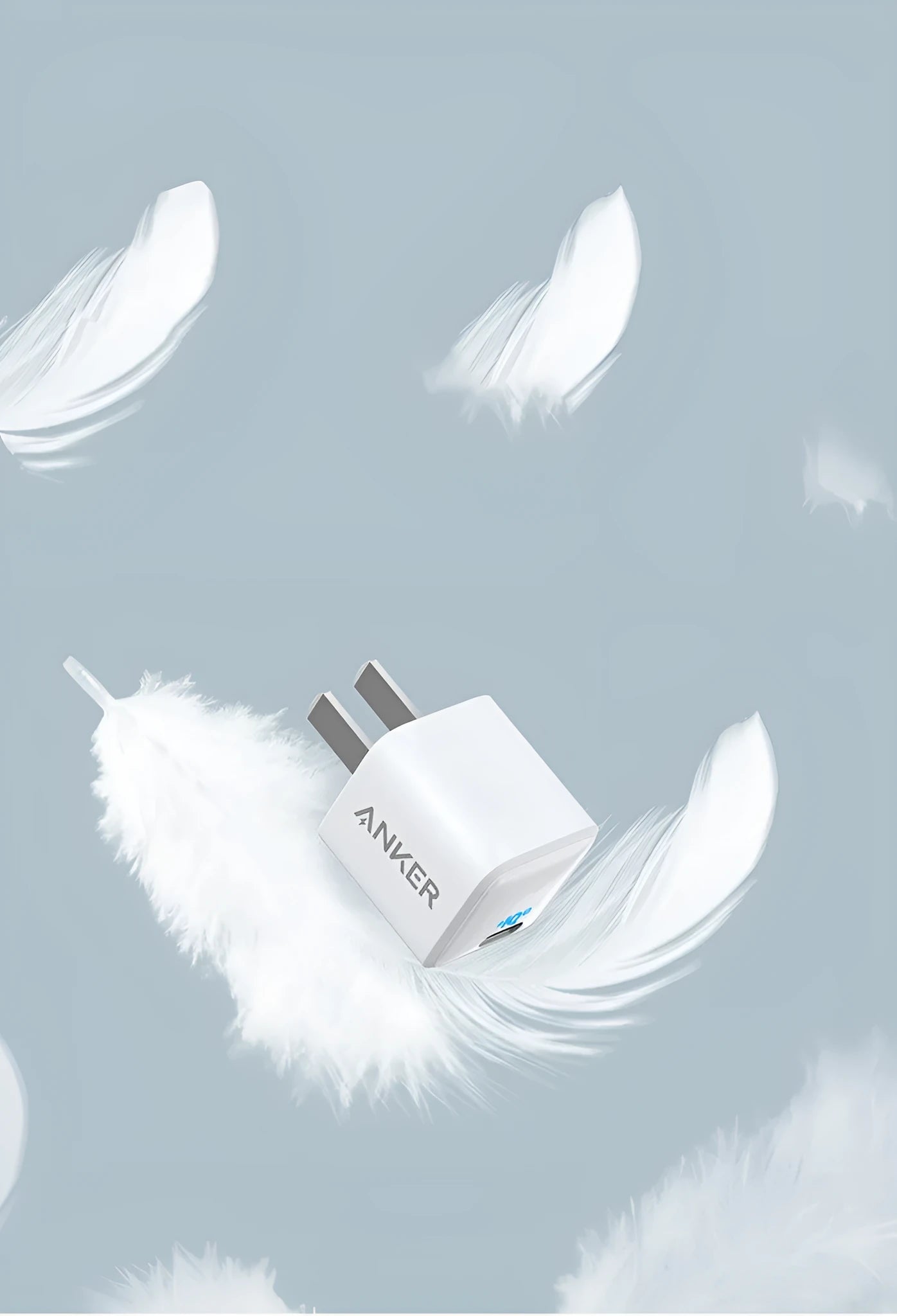 White 18W USB travel phone charger with compact design for portable charging
