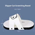 White corrugated paper cat scratch board with slipper style design