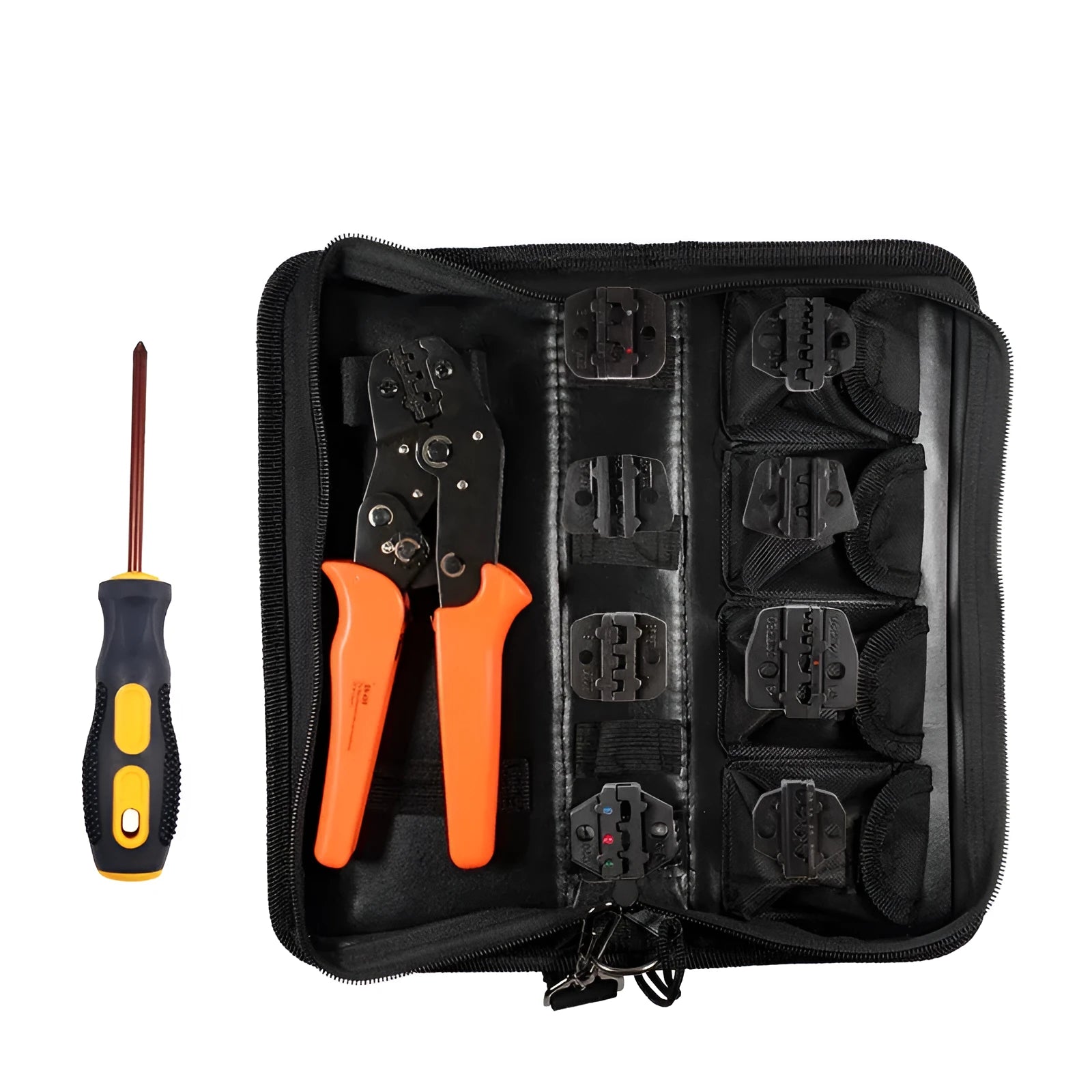 SN-48B portable high carbon steel terminal crimping pliers combination set with multiple jaws.