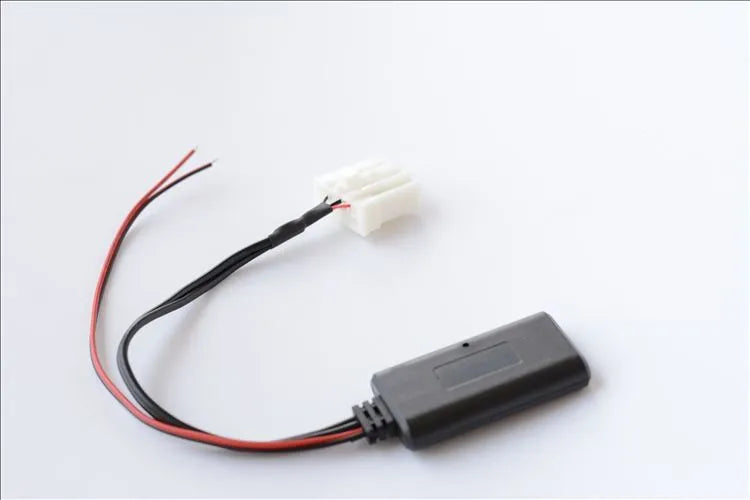 Black Mazda Bluetooth audio link cable for M6 M3 MX5 models with MEDIA key, JieRui-BT 5908 chip.