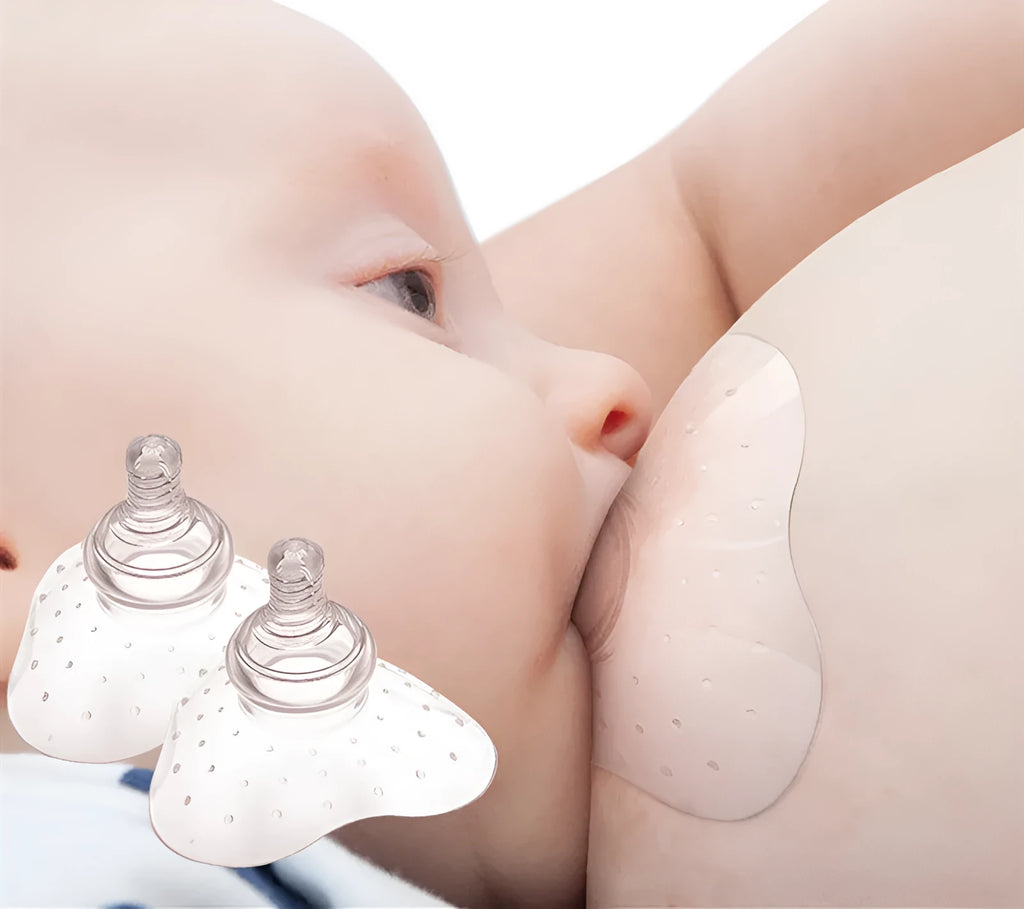 Nursing nipple protector for flat nipples breastfeeding aid transparent and petal colour options