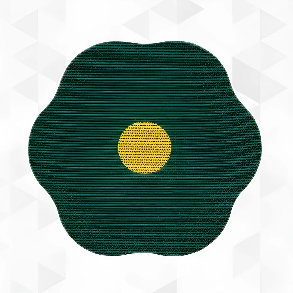 Wall mounted cat scratching board with corrugated surface in four colour options