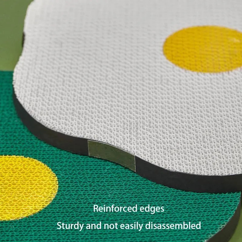Wall mounted cat scratching board with corrugated surface in four colour options