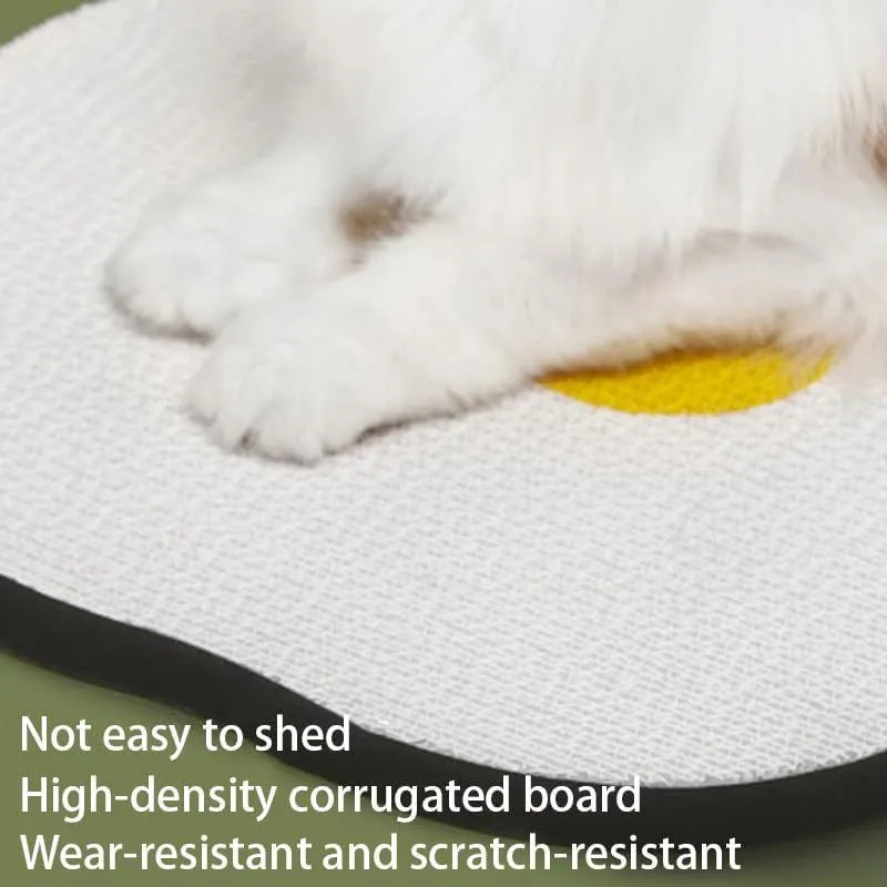 Wall mounted cat scratching board with corrugated surface in four colour options