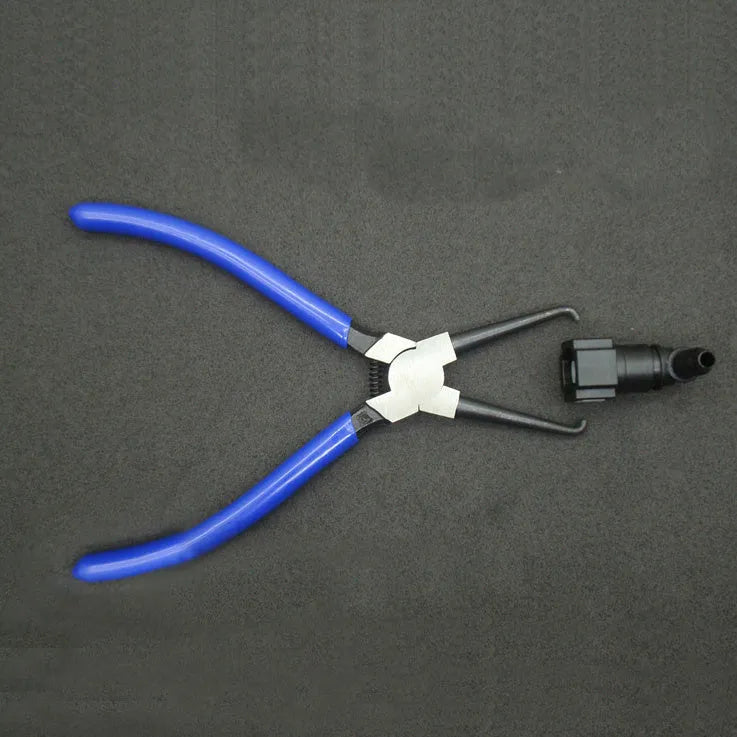Caliper tubing pliers with special jaws for fuel pipe connector removal in two size options