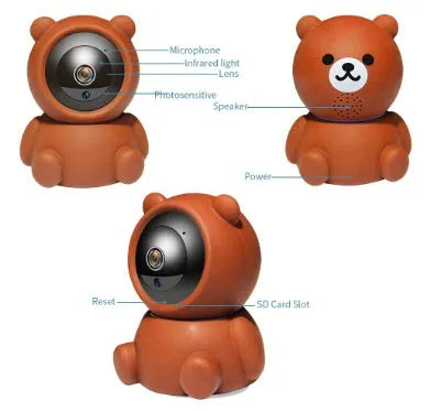 1080P wireless security camera with auto tracking and night vision for home monitoring