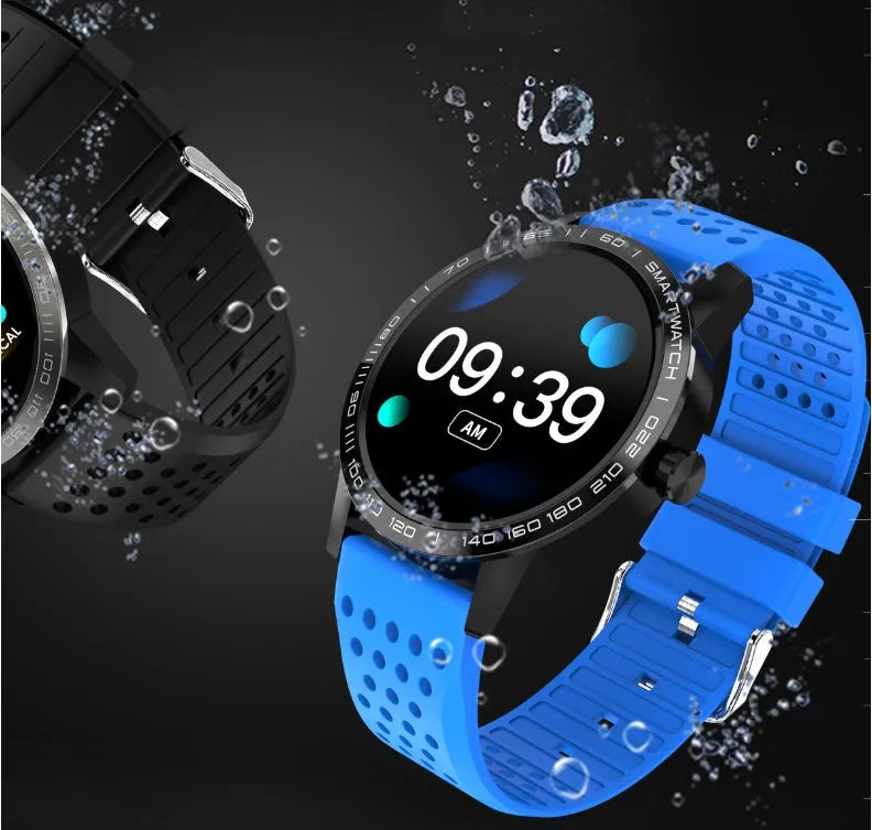 T2 colour screen smart bracelet in black showing heart rate data on display