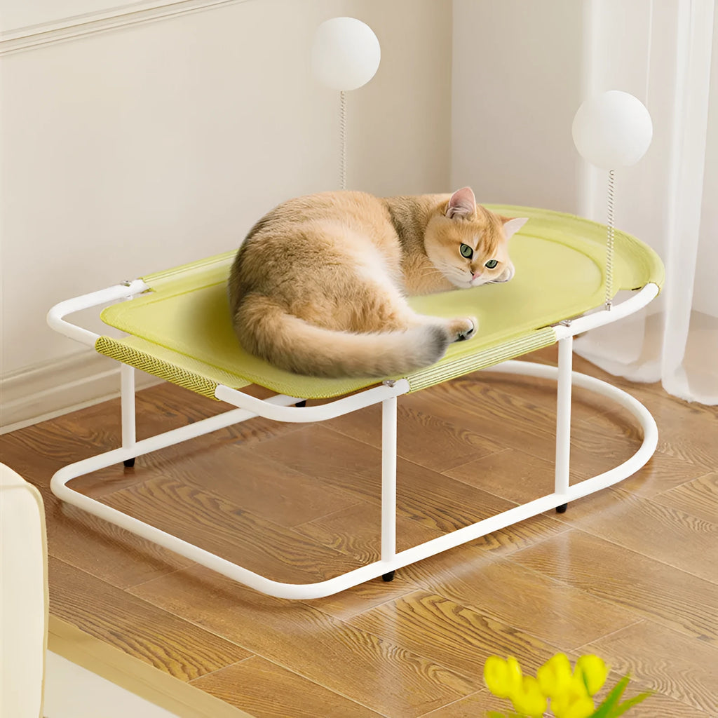 Large grey fabric cat kennel with bracket ventilation design for summer cooling