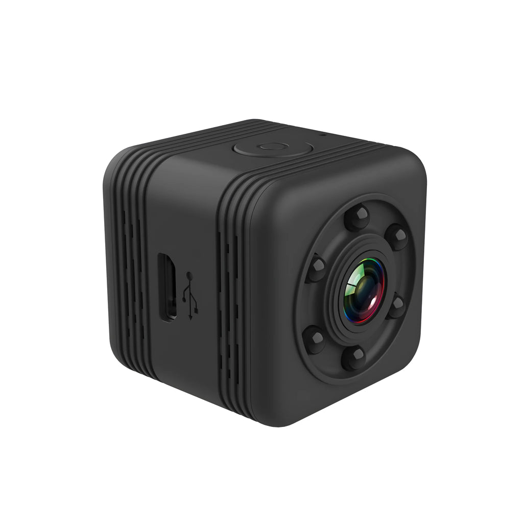 SQ29 black waterproof sports camera with microUSB port and TF card slot for extended recording