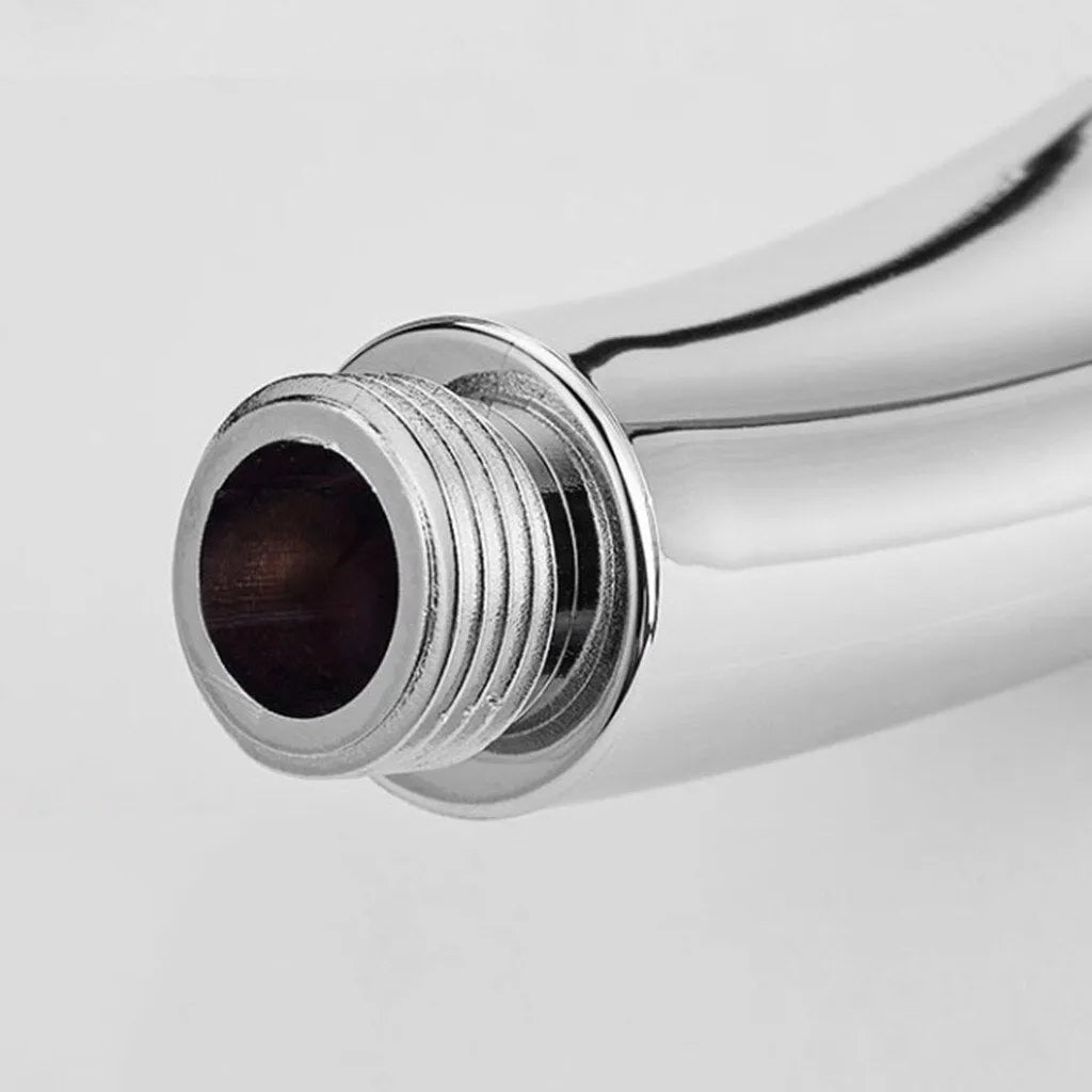 Orange hand-held pressurised shower head with rain function for normal temperature water