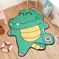 White tiger plush cotton play mat for children living room decoration L 130x190cm