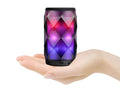 Black crystal diamond cut Coke can Bluetooth speaker lantern with colourful lighting effects and touch controls