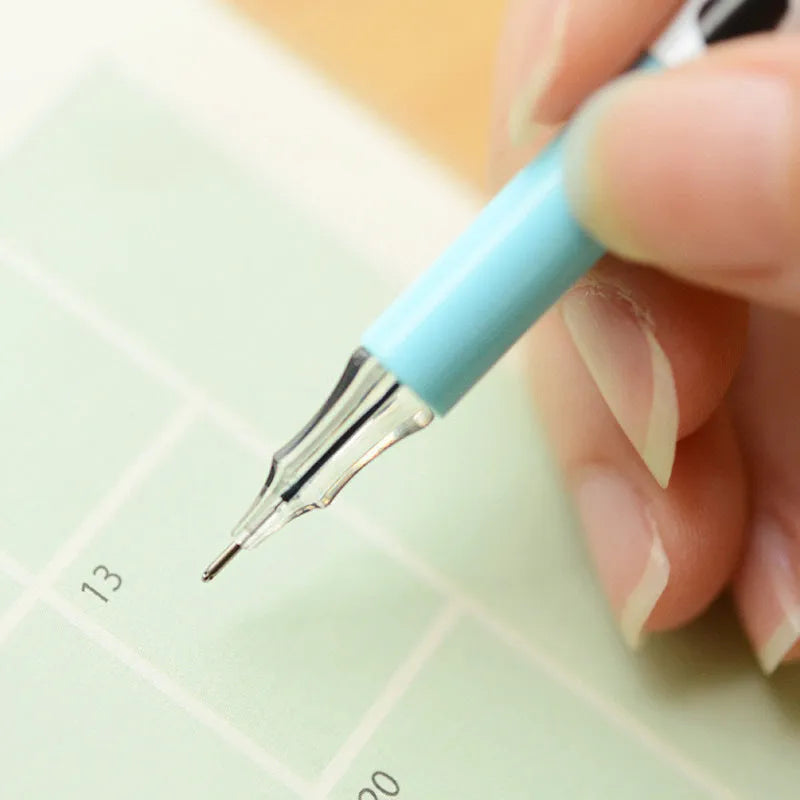 Cow colour gel pen set with 12 coloured refills and 0.38mm tips in plastic case