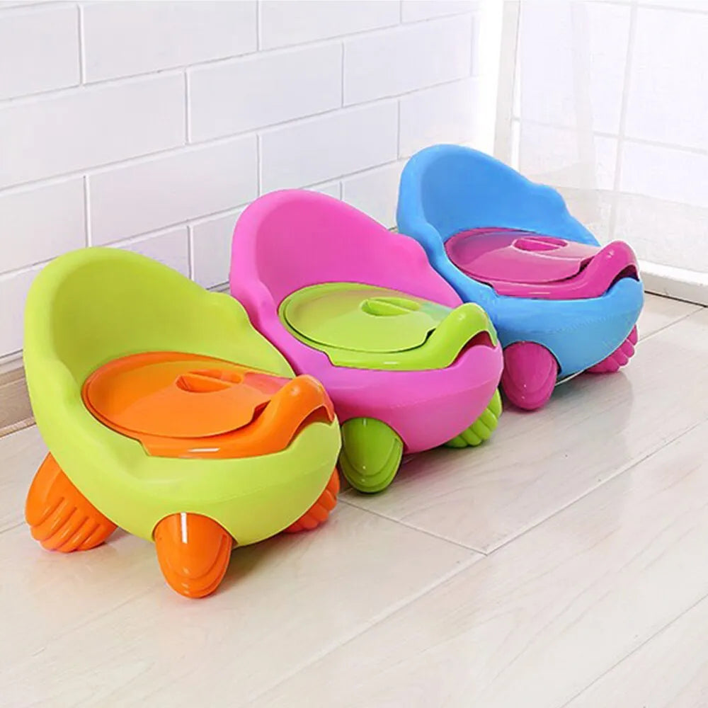 Dandan children's toilet potty stool in blue, green, red, or pastel colours for toddler training.