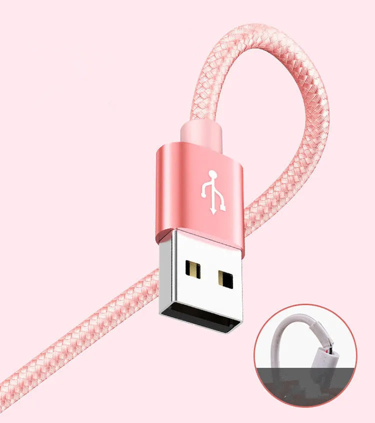 Three-in-one Micro USB charging cable with 1.2m length in six colour options