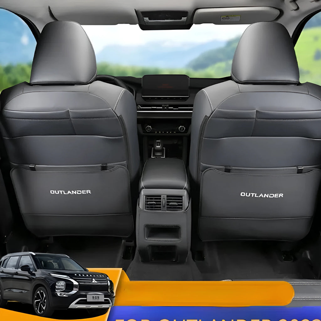 Mitsubishi Outlander seat armrest box leather anti-kick protection pads three-piece set