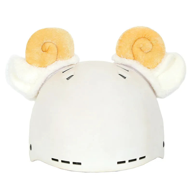 Soft plush cartoon character cover on an M-size bicycle helmet