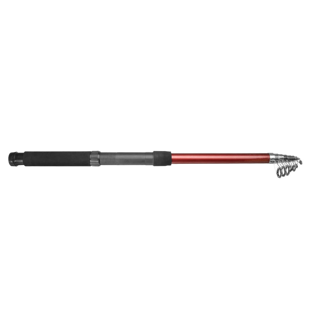 White LED fishing rod light unit on a tall telescopic pole with a remote control, for outdoor night use.