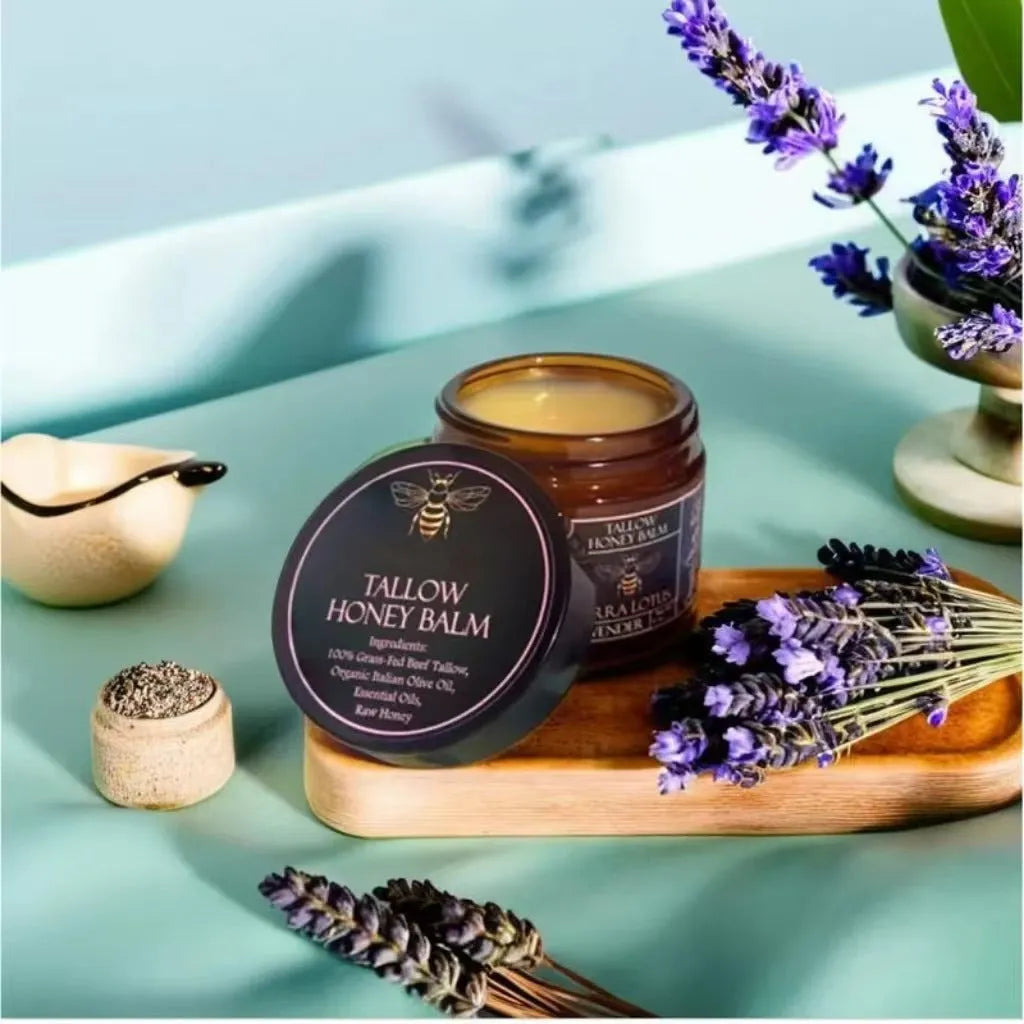 Honey Butter Moisturising Facial Cream in a 57g jar, shown with Citrus, Lavender, and Fragrance-Free variant options.
