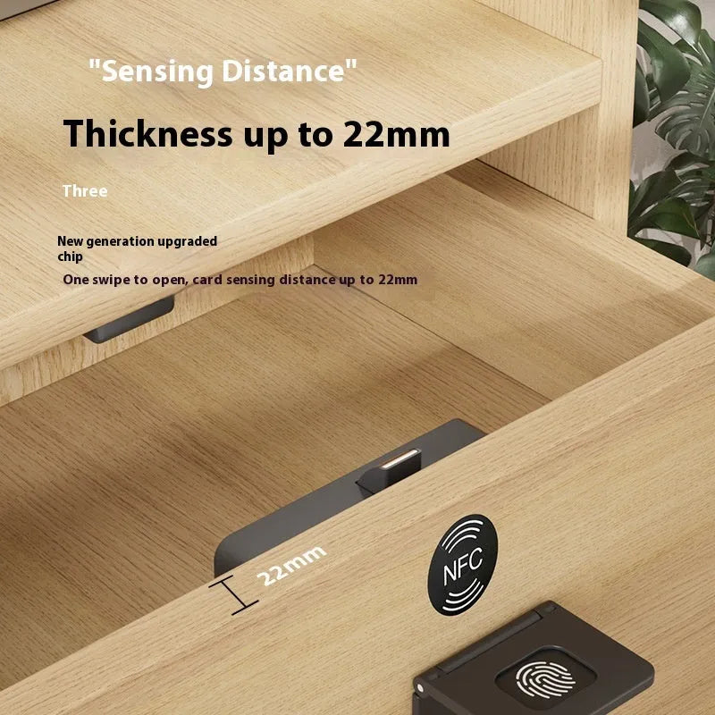 F079 punch-free invisible drawer lock with key for cabinets and wardrobes