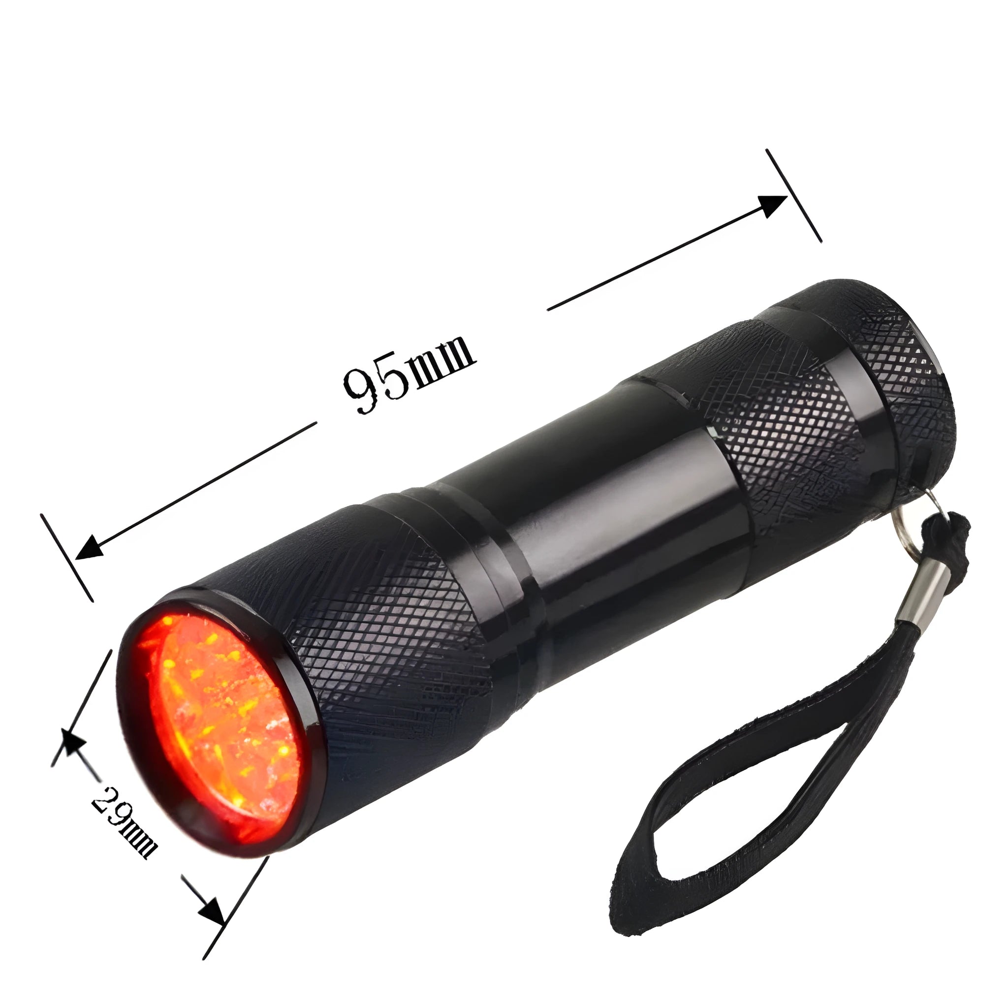 Black aluminium alloy Smart Vein Locator medical device with red LED light.