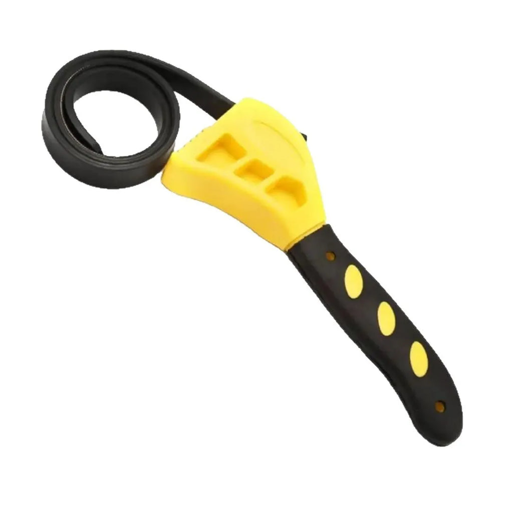 6-inch and 8-inch adjustable rubber strap wrench set for oil filters and plumbing