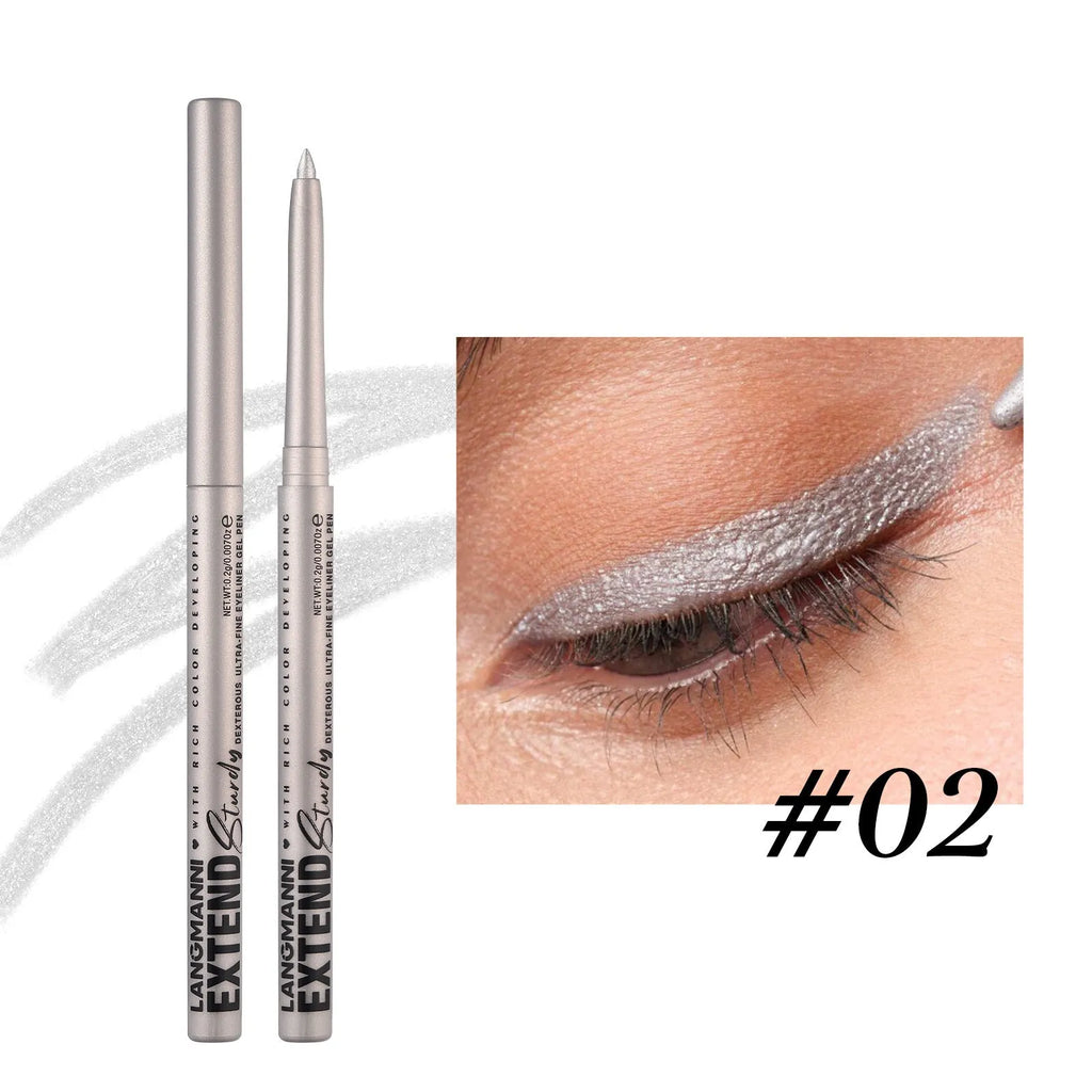 12 colourful gel glitter eyeliner pencils in vibrant shades for waterproof party Halloween cosplay makeup