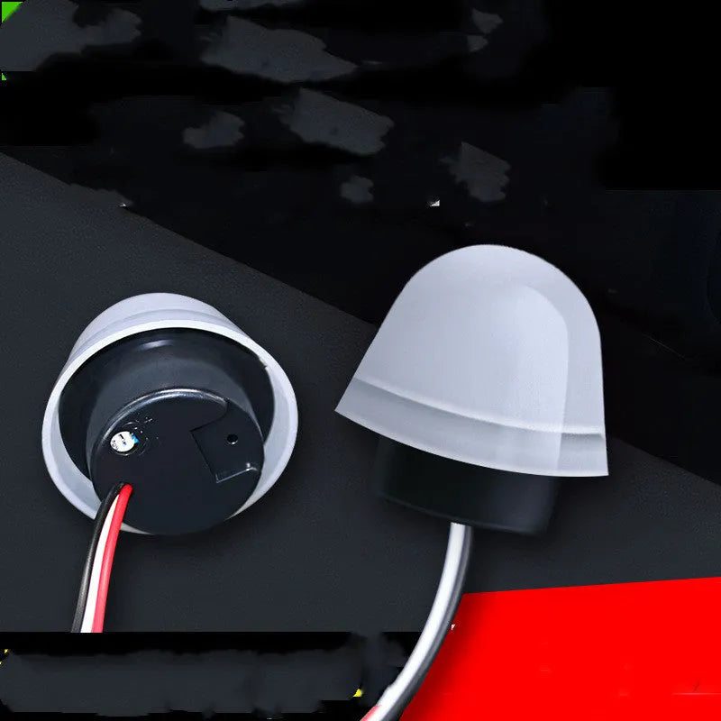 White AS-20 Series automatic induction street lamp for outdoor use with 3-5 metre sensor range.