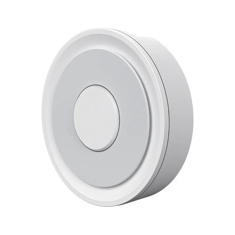 White ZigBee smart home gateway measuring 78mm square with wireless connectivity for home automation