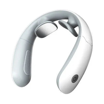 M3 neck massager in white with electronic pulse technology 150x150x4.5cm charging remote control