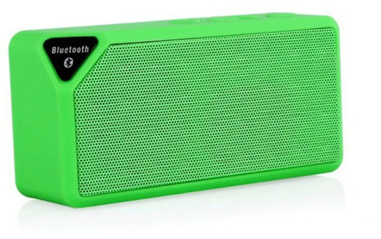 Cannon X3 small cube wireless Bluetooth speaker in five colour options on a white background.