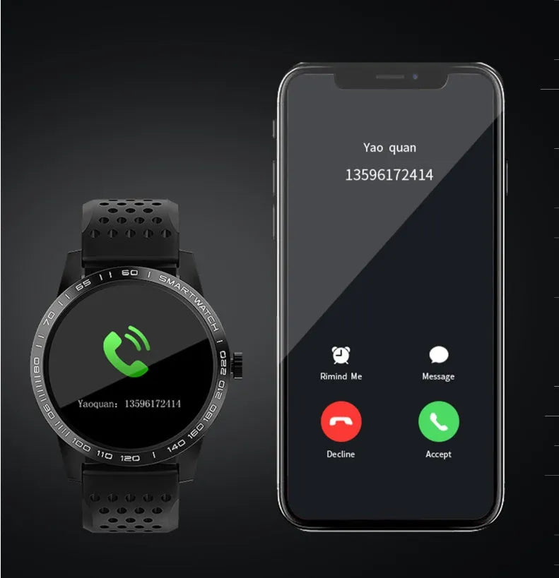 T2 colour screen smart bracelet in black showing heart rate data on display