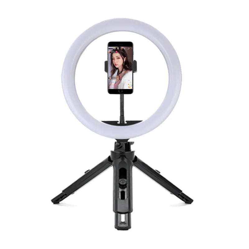 10-inch ring selfie light with metal bracket for smartphone photography and video calls
