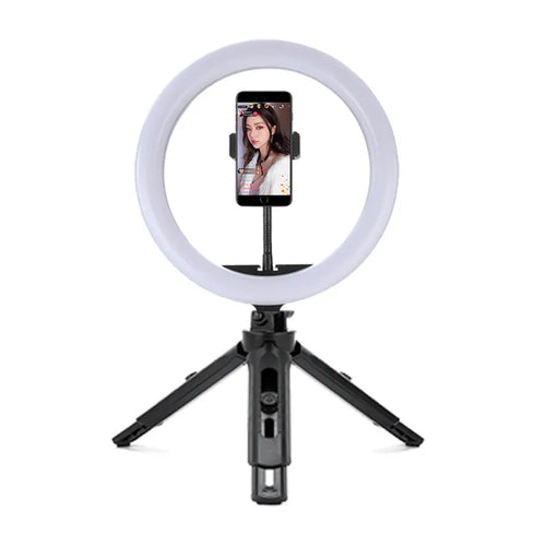 10-inch ring selfie light with metal bracket for smartphone photography and video calls