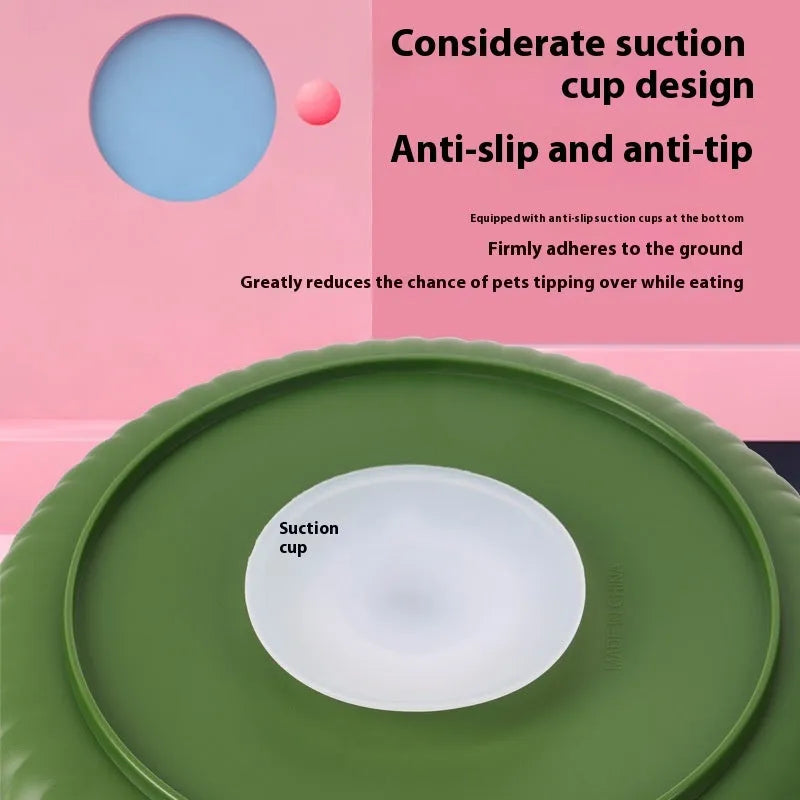 Pet slow feeder bowl with removable game mat and anti-choke silicone pad in choice of colours