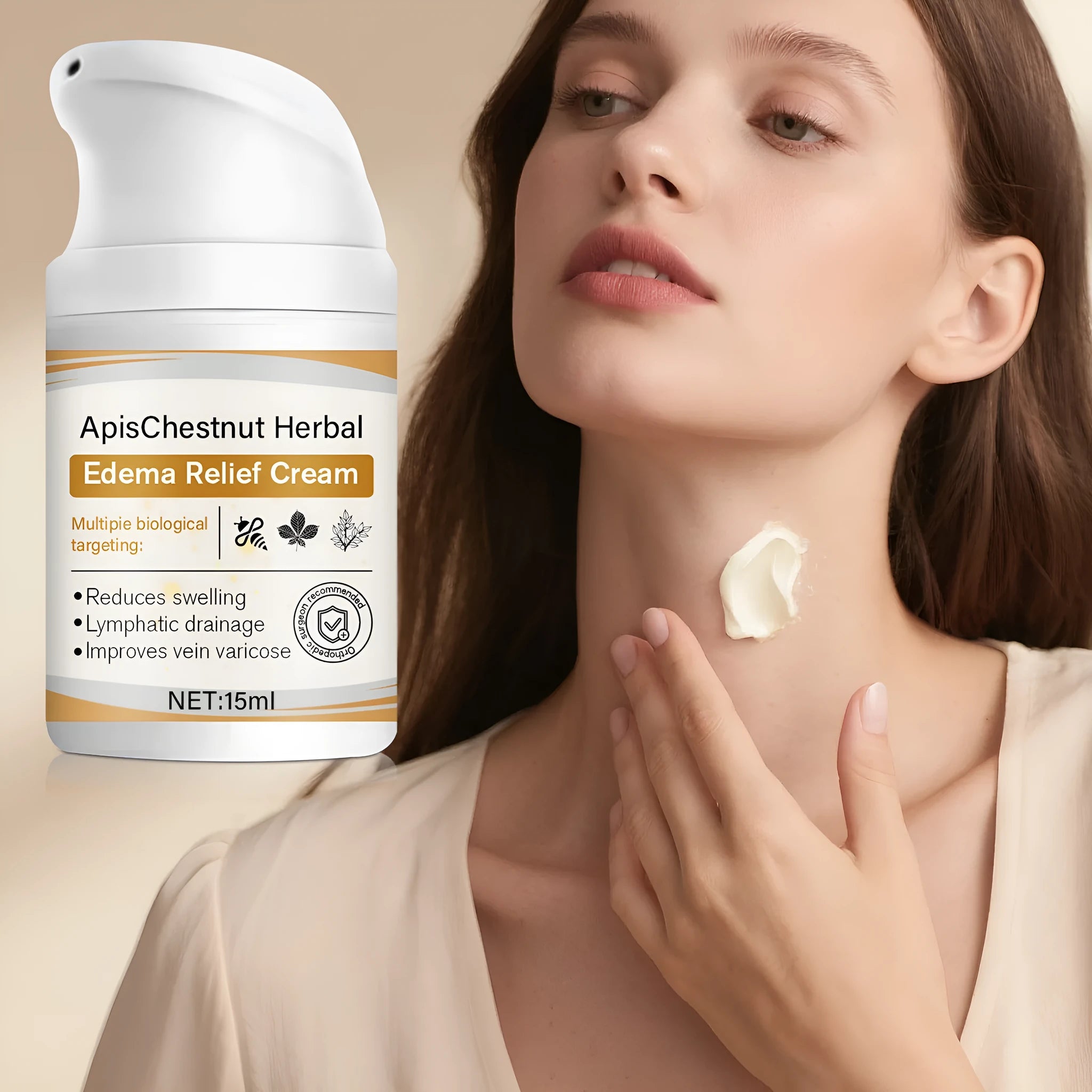 15ml herbal mild neck cream for leg discomfort relief and moisturising