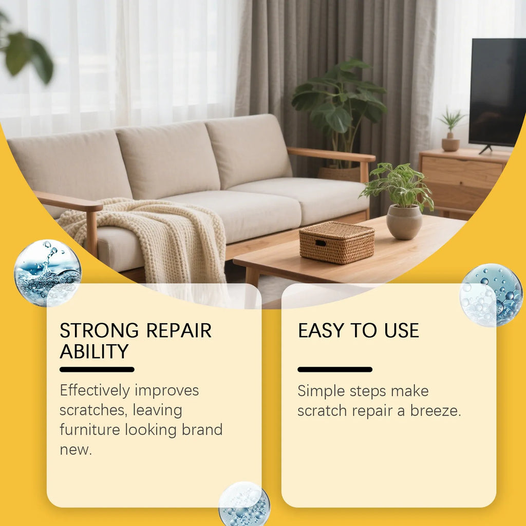 100ml wooden furniture scratch care agent bottle with cleaning towel for surface maintenance