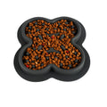 Silicone pet licking pad slow feeder mat measuring 19cm by 21cm with textured surface