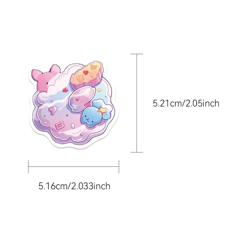 Fresh candy small object decorative waterproof stickers in cute style for journal and account decoration
