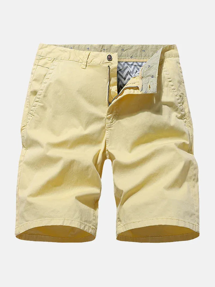 Men's loose fit denim casual shorts with printed design in blue colour