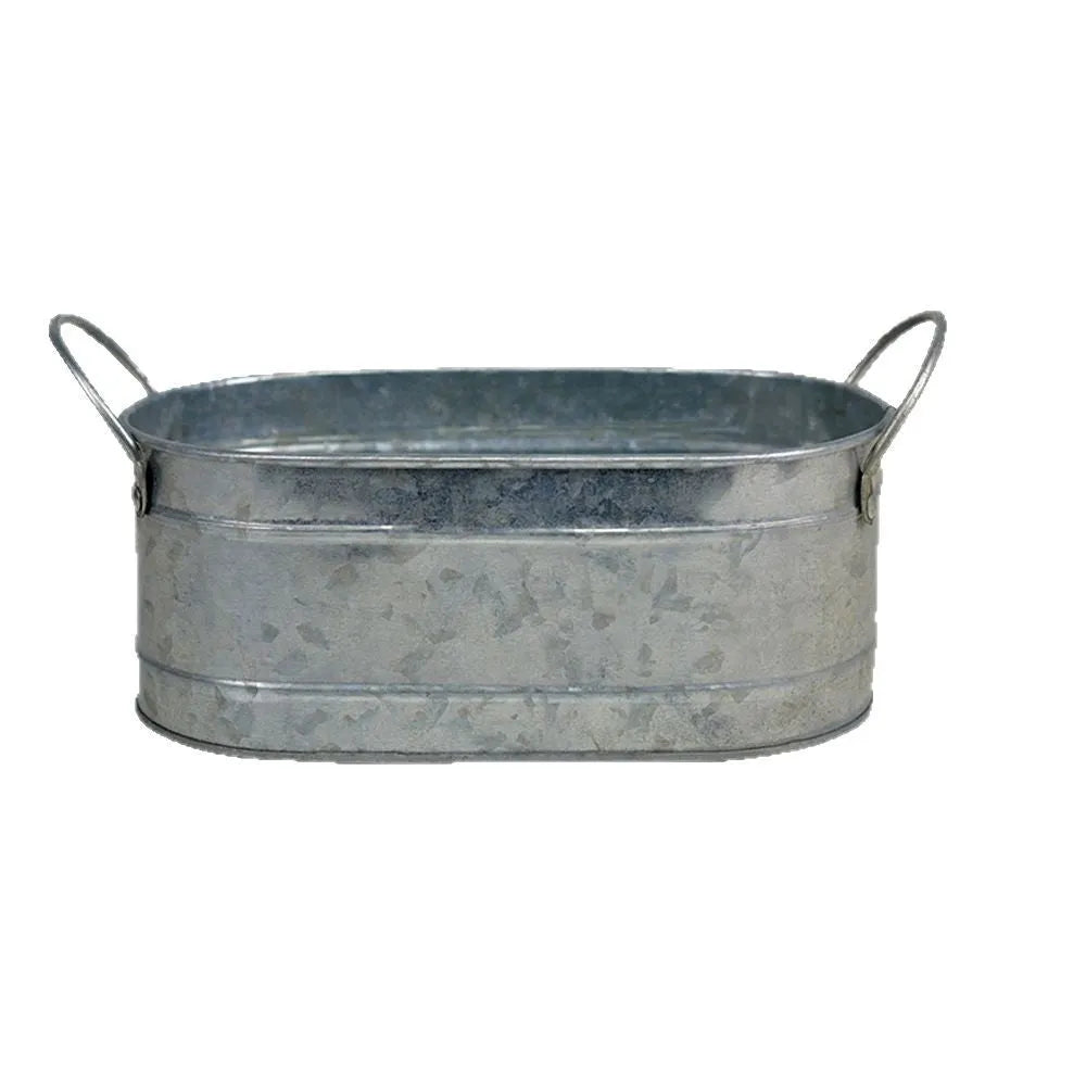 Iron sheet desktop succulent flowerpot with metal construction for small plants