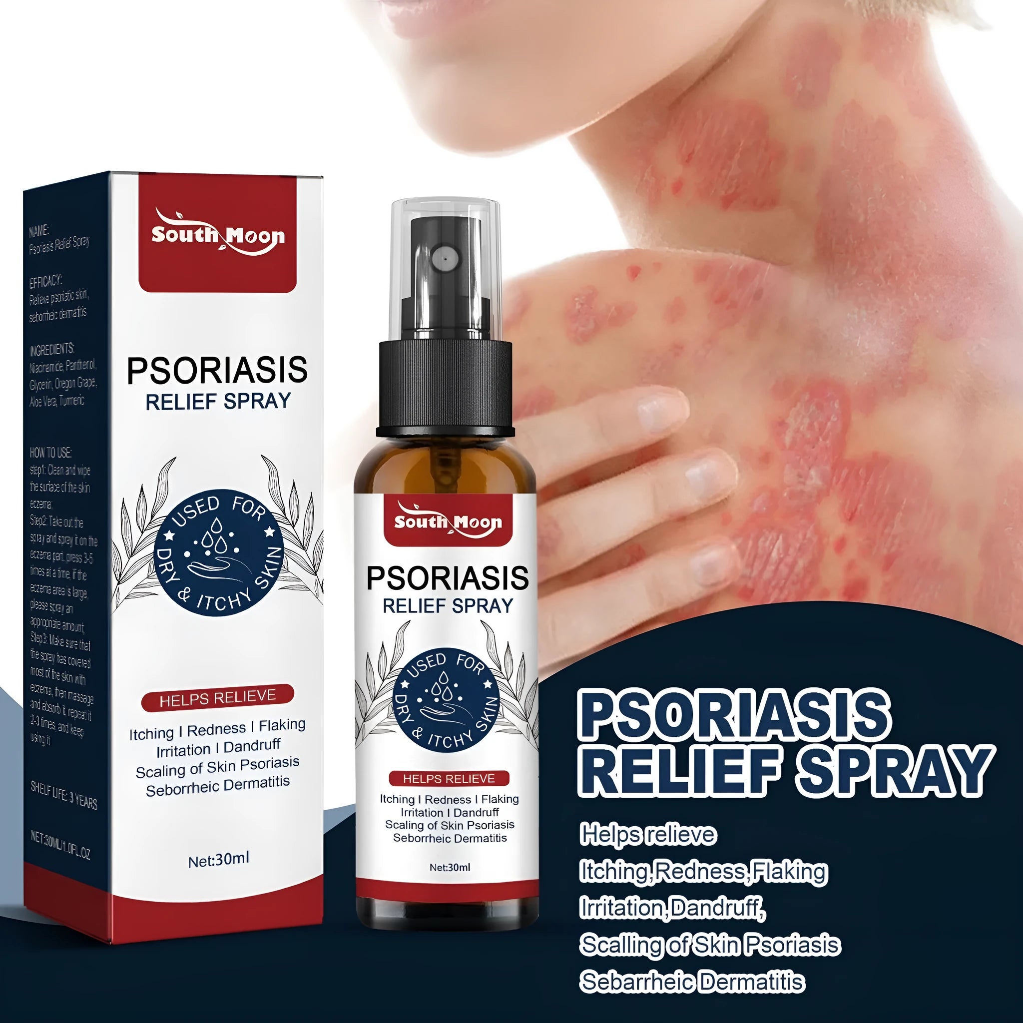 30ml bottle of body care nursing spray with ingredients glycerin, allantoin, panthenol, aloe vera.