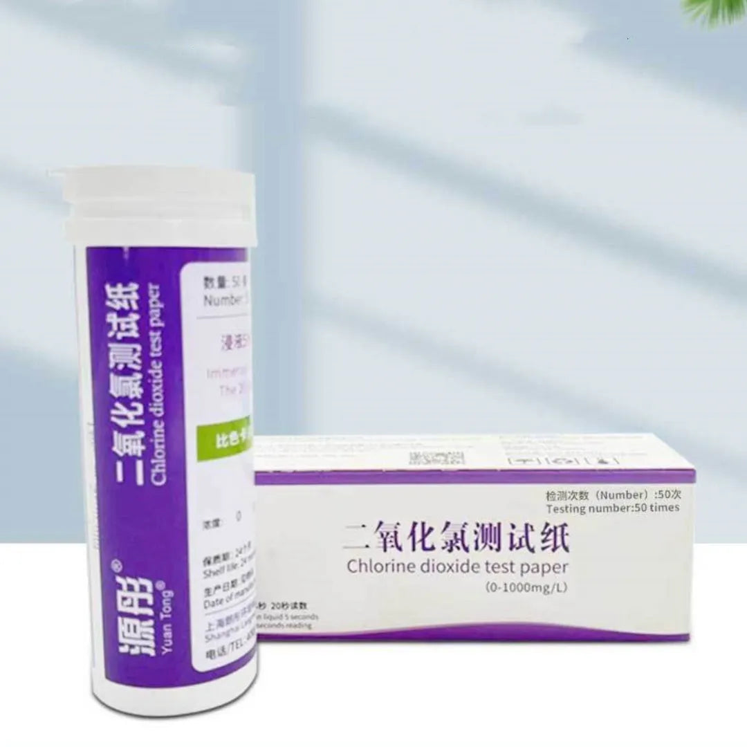 Chlorine dioxide test paper strips for waste water concentration detection with 0-1000mg/L range