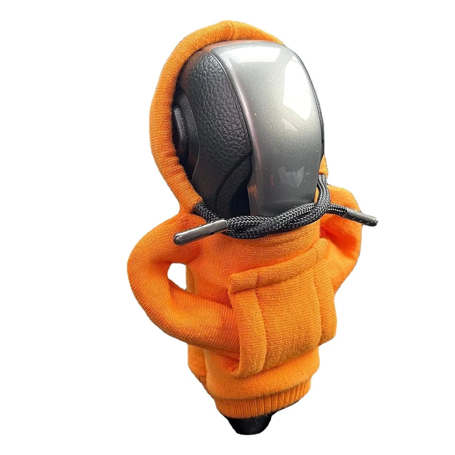 Cloth gear shift knob hoodie cover in 13x8cm size for manual or automatic vehicles