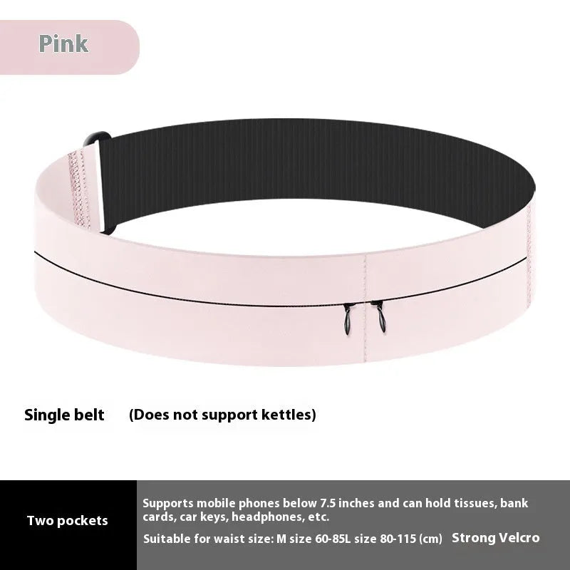 Running Mobile Phone Bag Waist Bag Multifunctional Fitness Marathon Sports Equipment with Waterproof and Breathable Features, Ultra Light Design, Available in Black, Pink, Gray and Sky Blue with Two or Three Pockets or 300ML Kettle Option