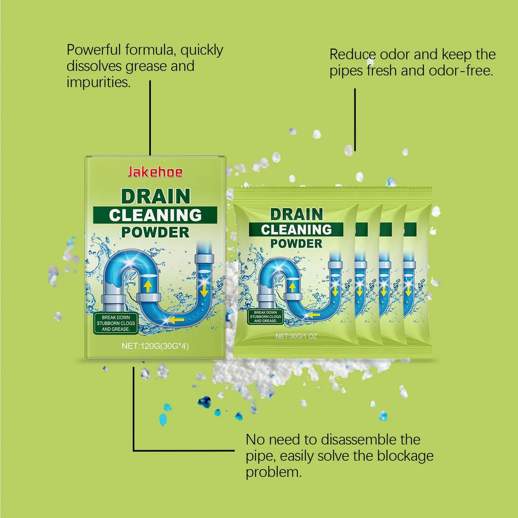120G bottle of drain cleaning powder with sodium hydroxide formula for pipe unblocking