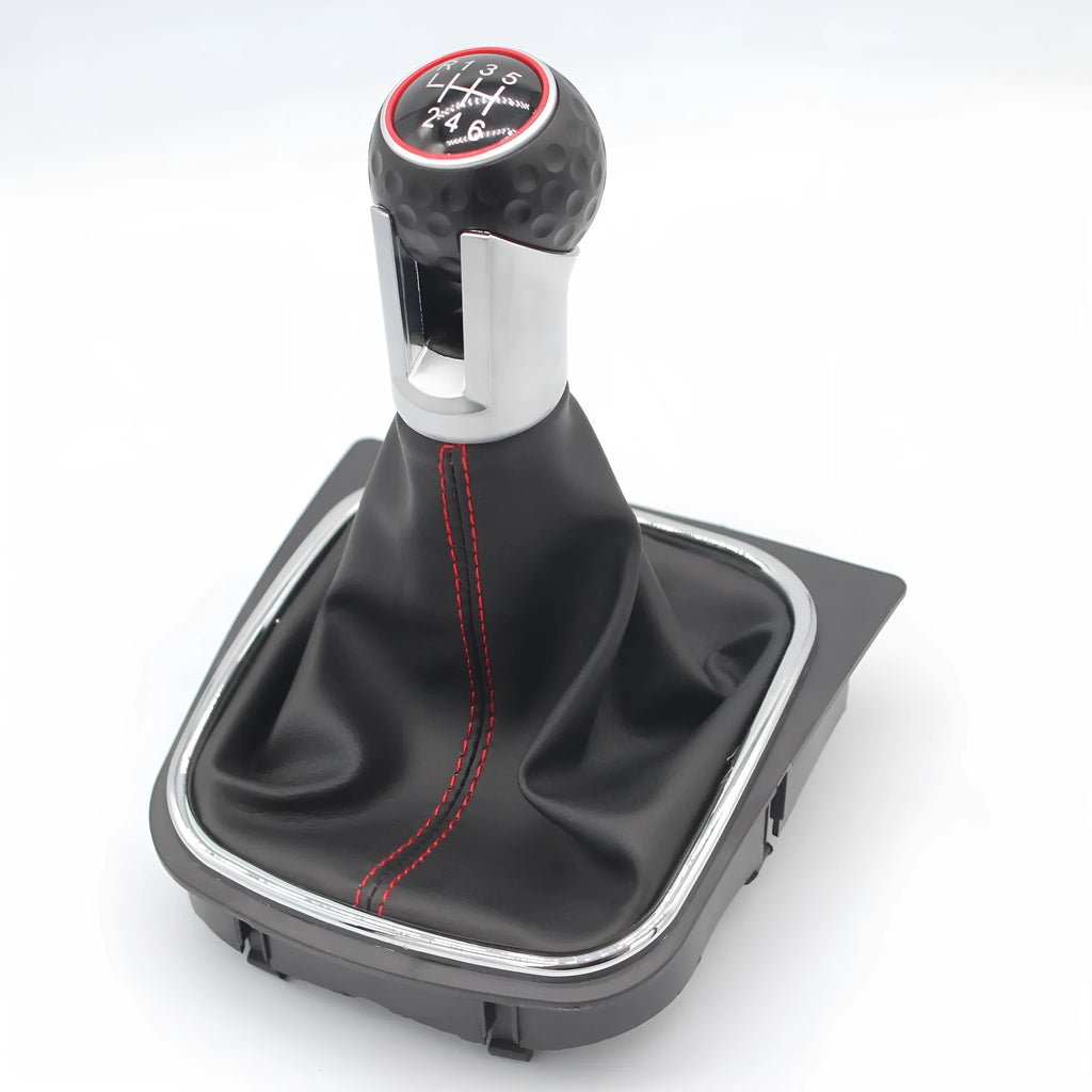 High-quality leather gear lever dust boot cover for VW Golf 5 6 7 manual models.